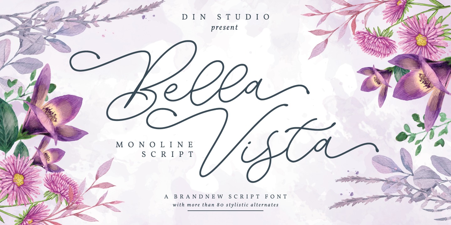Пример шрифта Bella Vista #1